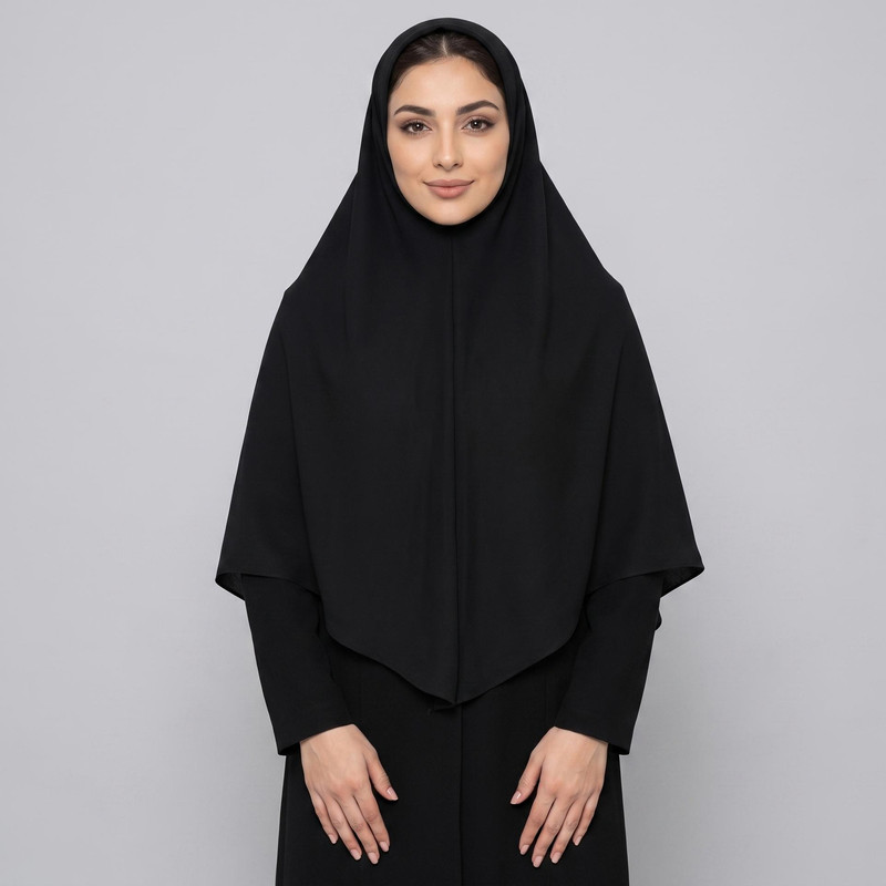 مقنعه زنانه کرپ ساده مدل E200