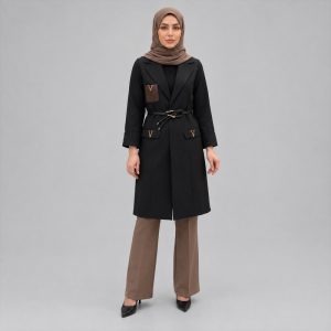 مانتو زیر زانو زنانه مدل ونوس 100071