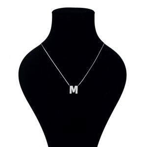 گردنبند مدل حرف M پفکی