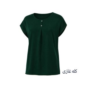 بلوز آستین تا روی شانه یقه گرد زنانه مدل آمیتیس