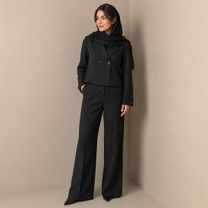 کت و شلوار زنانه کرپ دوبل وستو