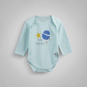بادی آستین بلند نوزادی نیل کوک مدل Space Melange مجموعه 3 عددی