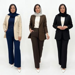 مانتو کتی زنانه کرپ با یقه انگلیسی و دکمه