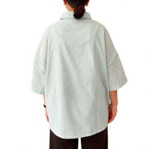 شومیز زنانه آستین کوتاه راه‌راه
