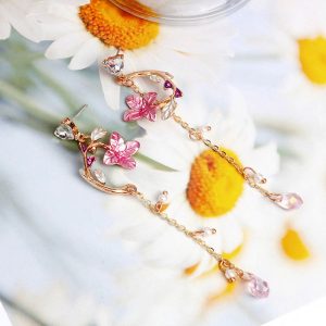 گوشواره زنانه مدل گل چهارپر کد 00667
