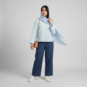 شومیز آستین بلند یقه برگردان زنانه مون‌سا مدل 16