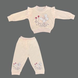 ست سویشرت و شلوار راحتی نوزادی مدل Butterfly