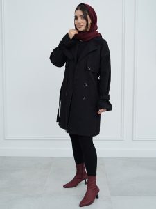 بارانی بلند کتان زارا کد 21942