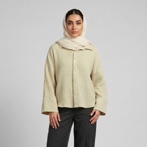 شومیز آستین بلند یقه برگردان زنانه مون‌سا مدل 16