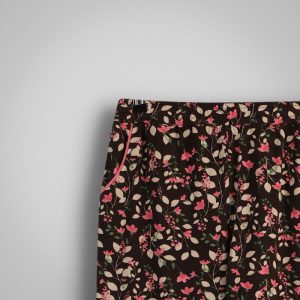 ست  تی شرت و شلوار راحتی زنانه نخی گل‌دار ناربن مدل شقایق