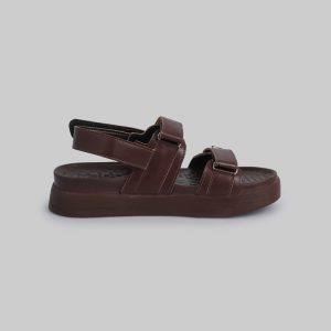 صندل زنانه چرم پارس مدل لژدار چسبی کد 379-8